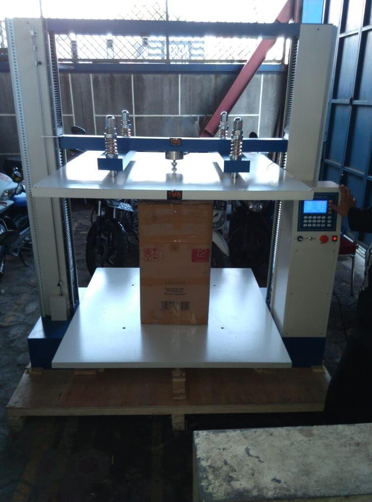 box compression tester, cara menggunakan box compression tester