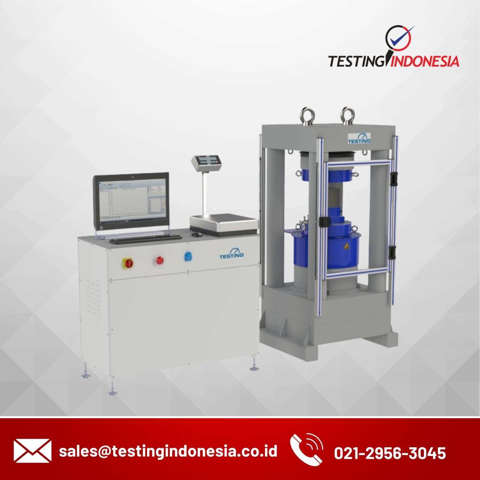 Compression Testing Machine In Use Compression Testing Machine 4000 kN - TESTINGINDONESIA.CO.ID