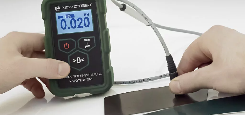 Alat Ukur Ketebalan untuk Material Tipis menggunakan coating thickness gauge